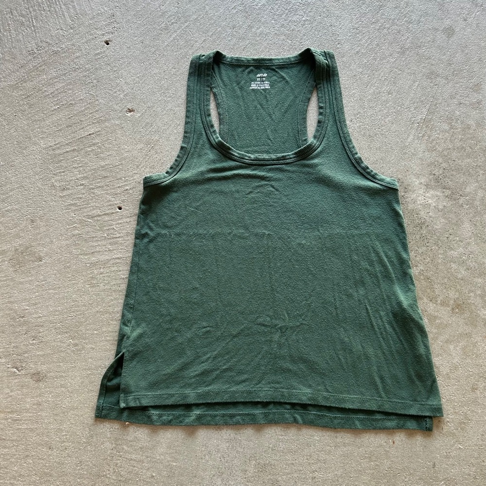Aerie Tank Tops Womens Size XS Green Shirt